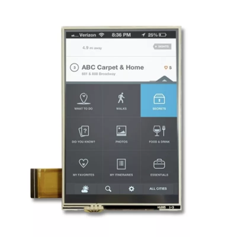 3.5 '' 320x480 Съпротивен TOFT модул TFT